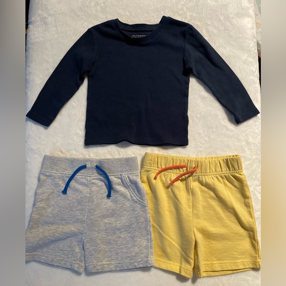 Primark shorts and long sleeve boys set. Size 24 months